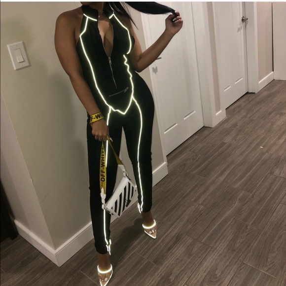 reflective jumpsuit fashion nova